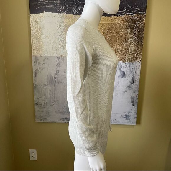 Tommy Hilfiger Light Grey & Silver Long Sleeve Sweater - Picture 3 of 6